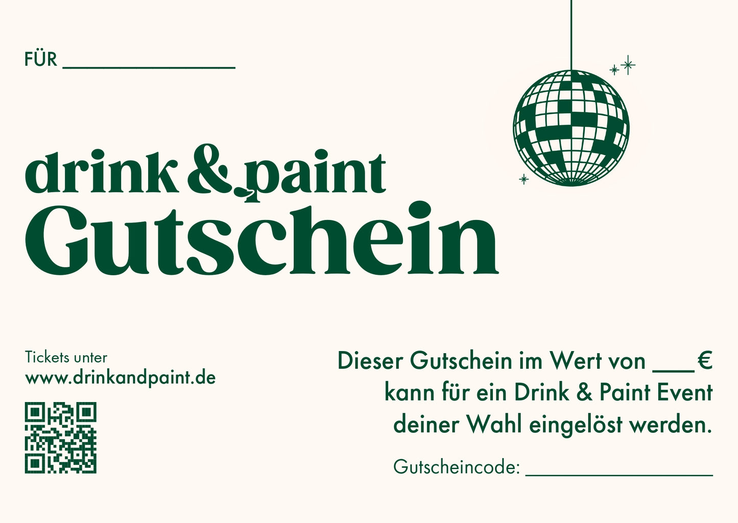 Drink & Paint - Geschenkgutschein