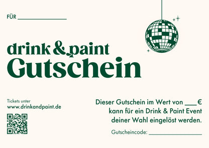 Drink & Paint - Geschenkgutschein