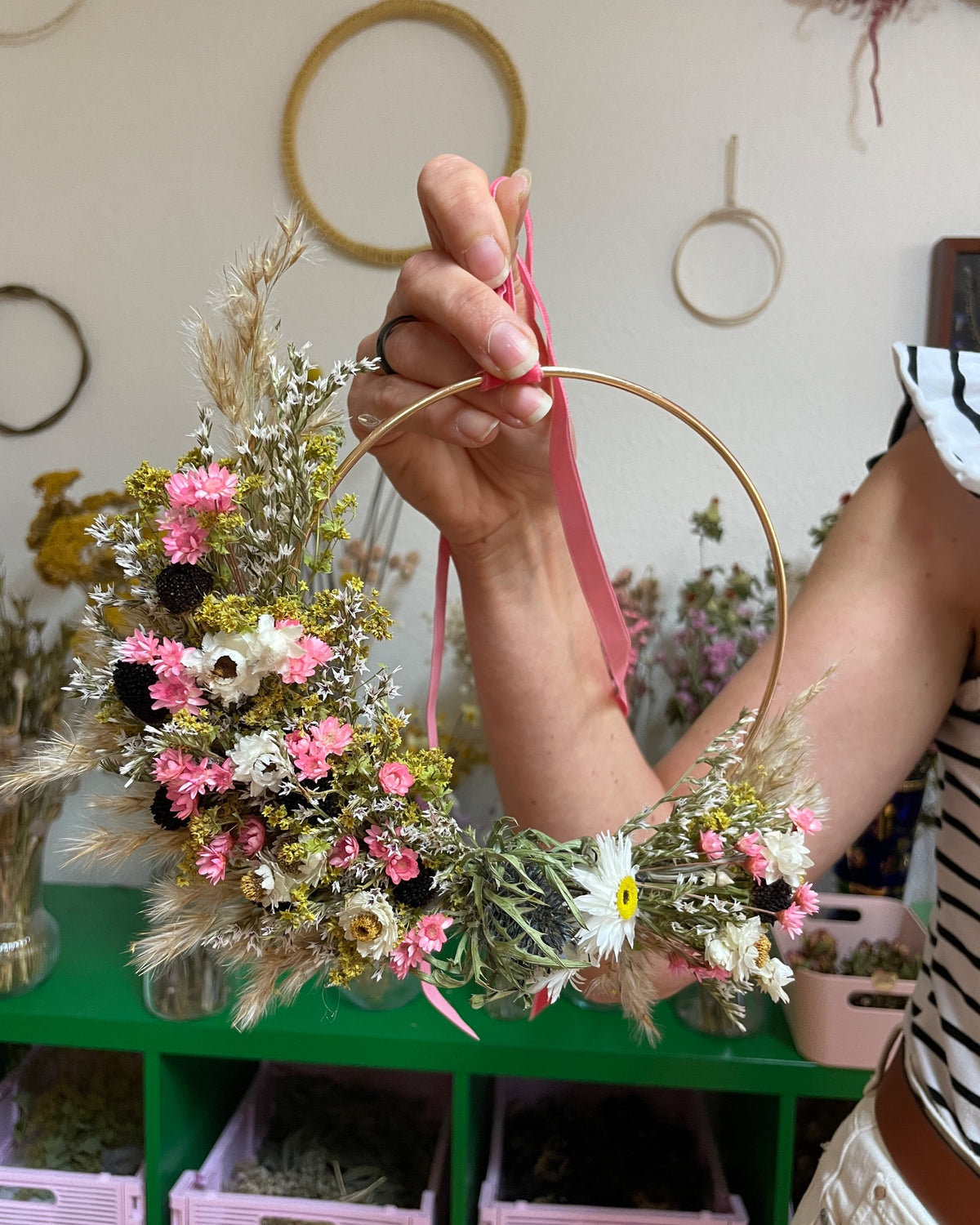 Trockenblumenring-Workshop: „Kleine Trockenblumen-Freude“